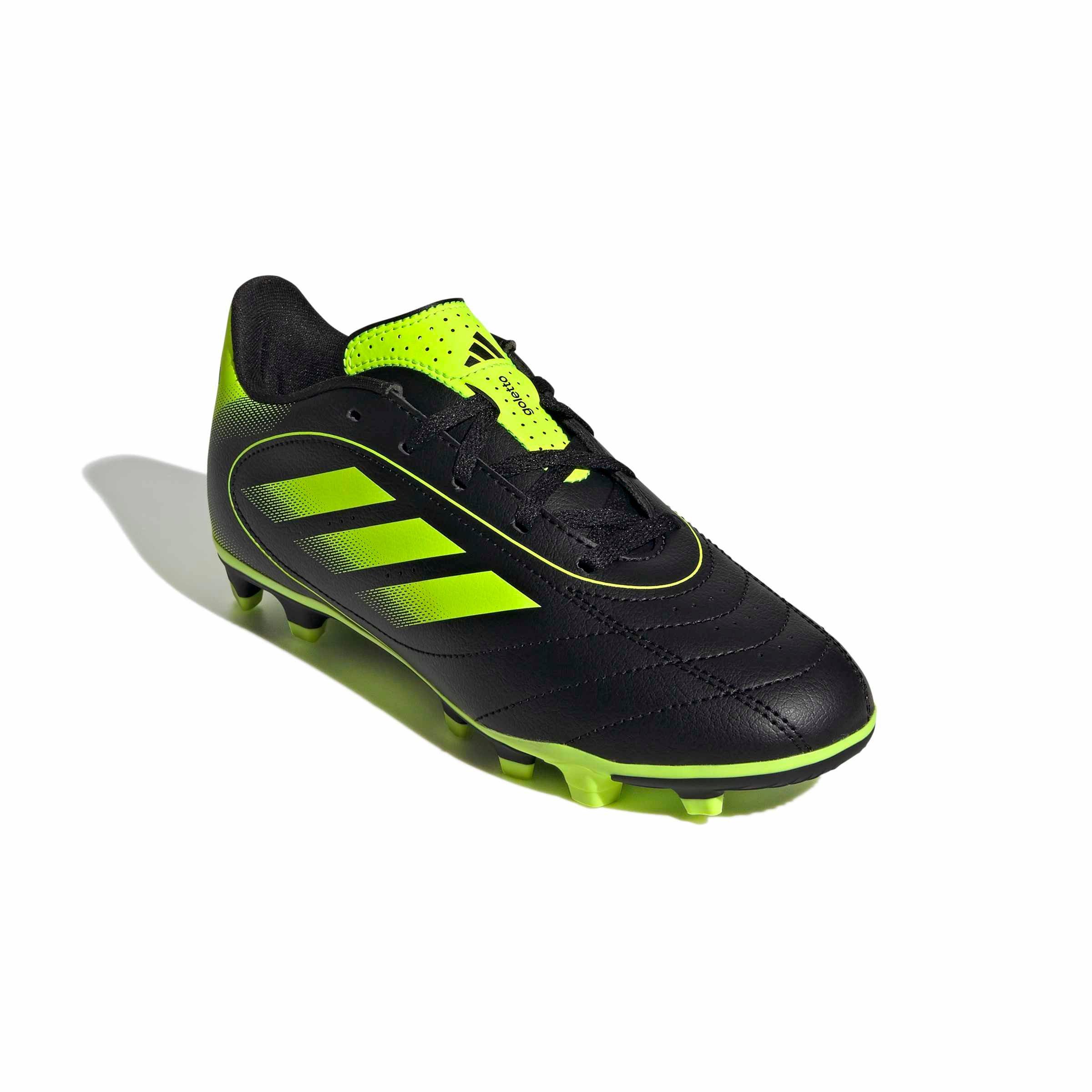adidas Goletto IX FG "Lucid Lemon/Core Black/Lucid Lemon" Preschool Kids' Soccer Cleat - LEMON/BLACK/LEMON Thumbnail View 3