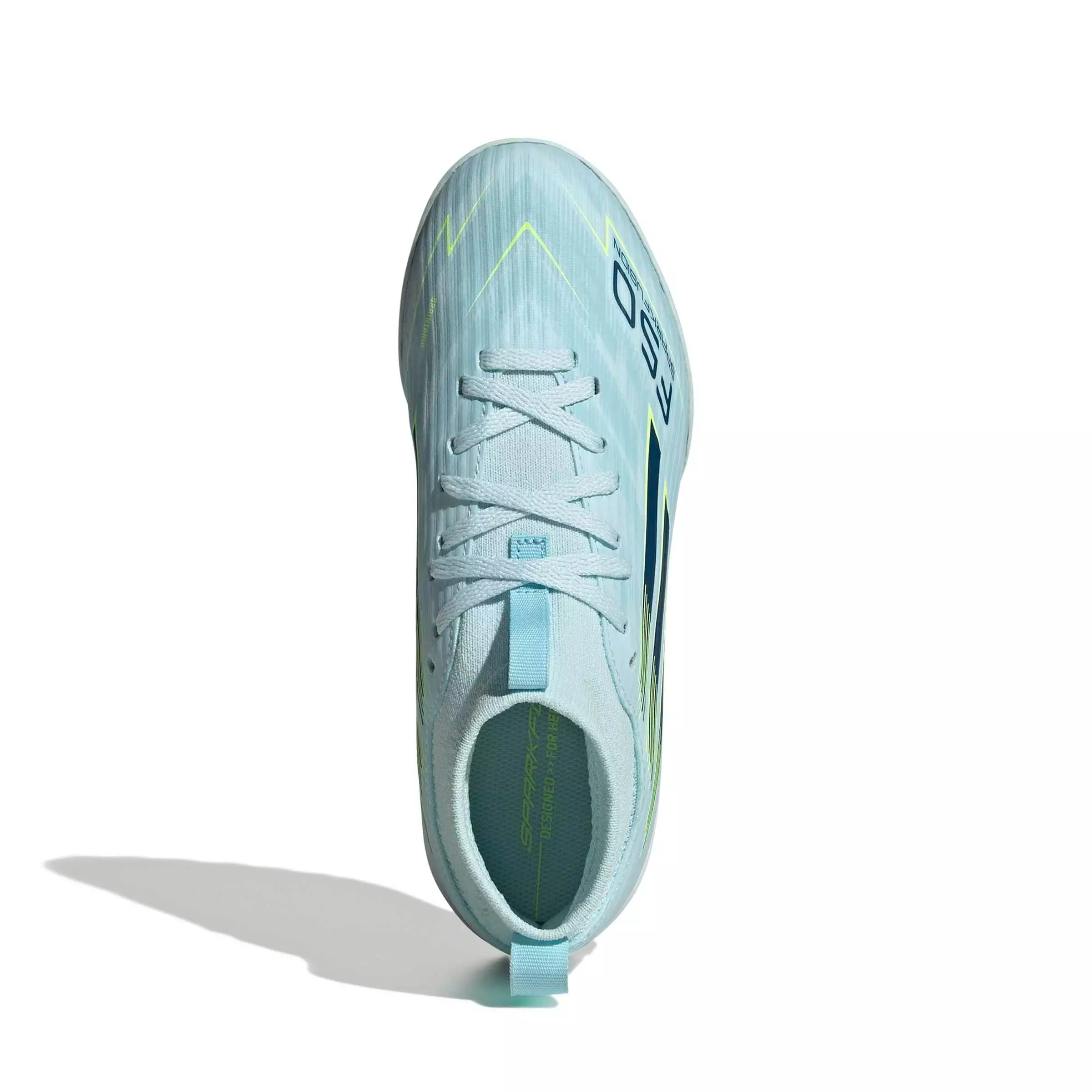 adidas F50 Sparkfusion League MC Turf "Blue/Dusky Petrol/Hi-Res Yellow" Preschool Kids' Soccer Shoe - BLUE/DUSKY/YELLOW