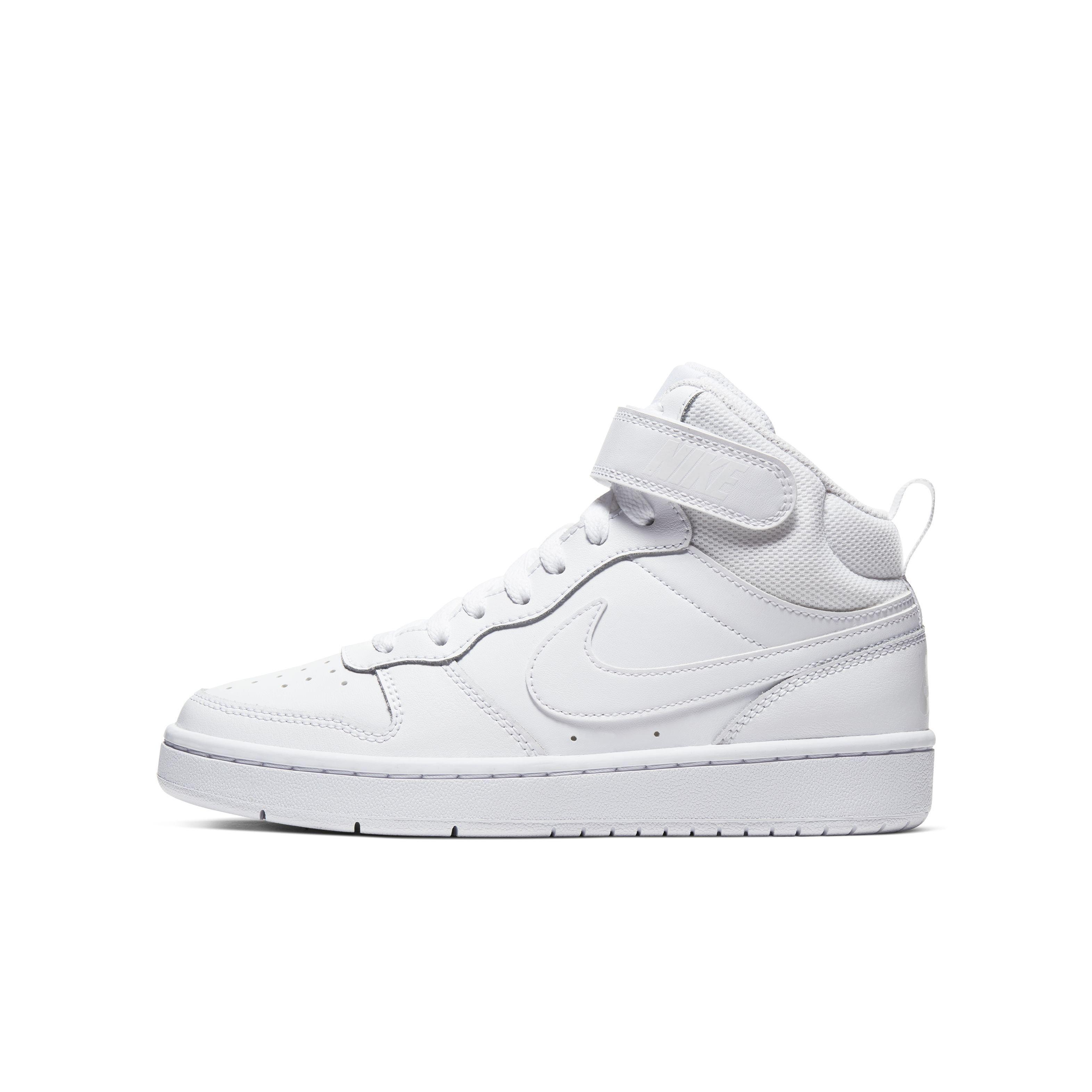 Nike Court Borough Mid 2 Grade School Boys' "White" Shoe