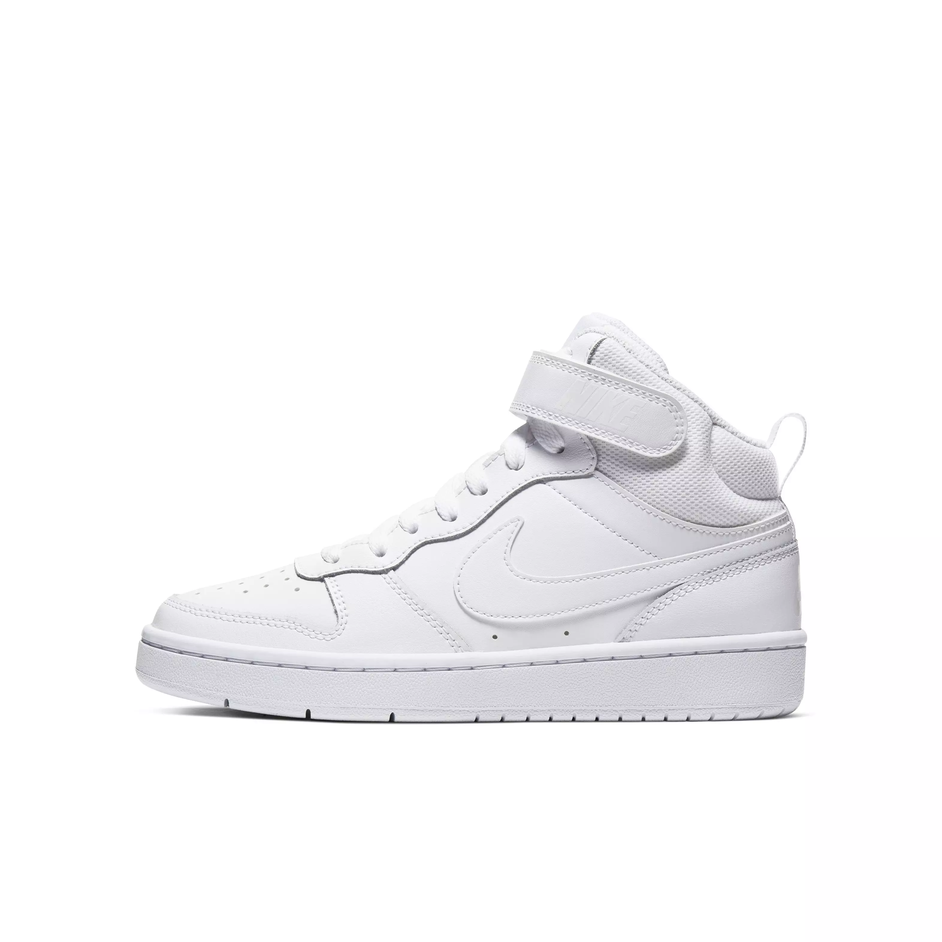 Nike Court Borough Mid 2 "White" Grade School Boys' Shoe - WHITE