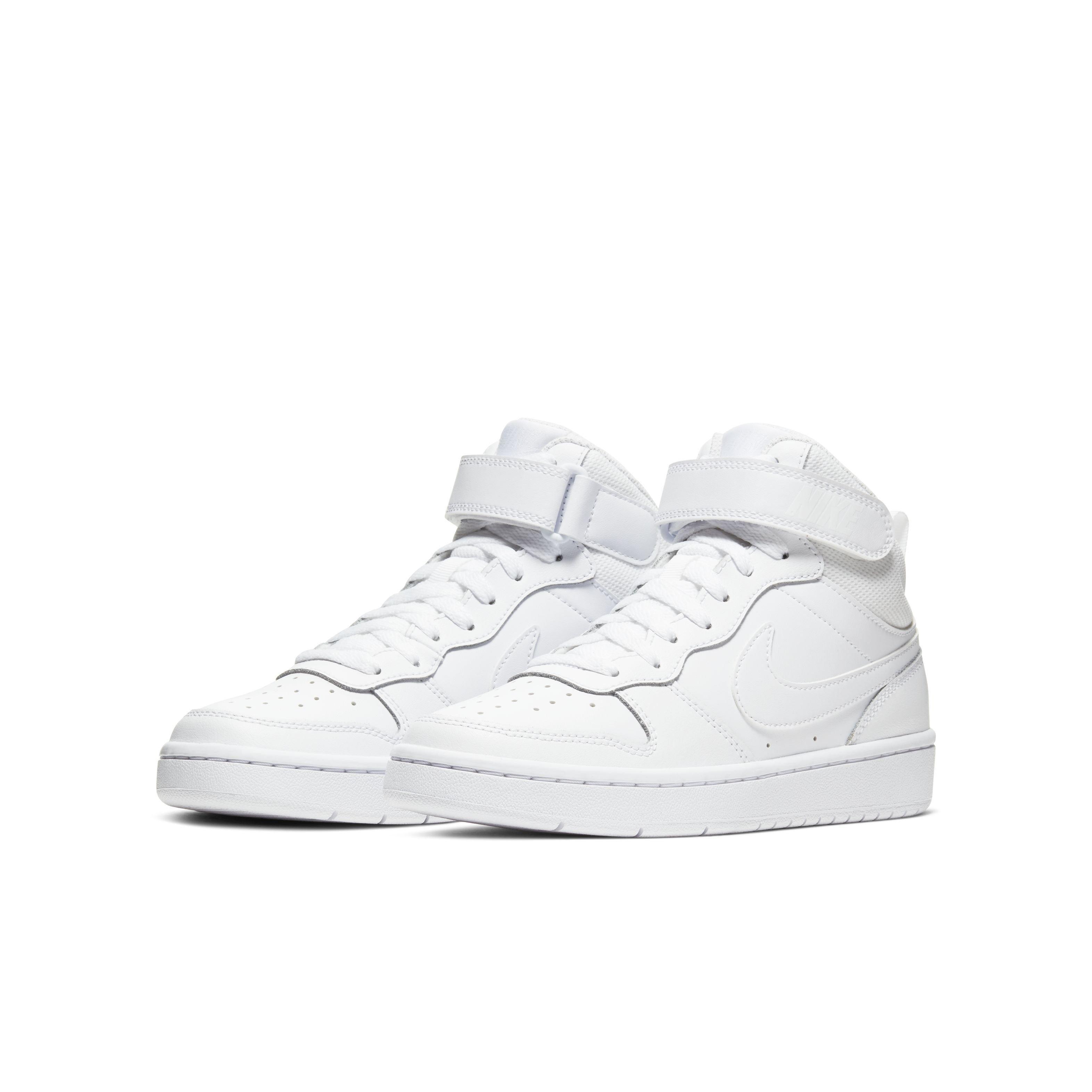 Nike Court Borough Mid 2 Grade School Boys' "White" Shoe