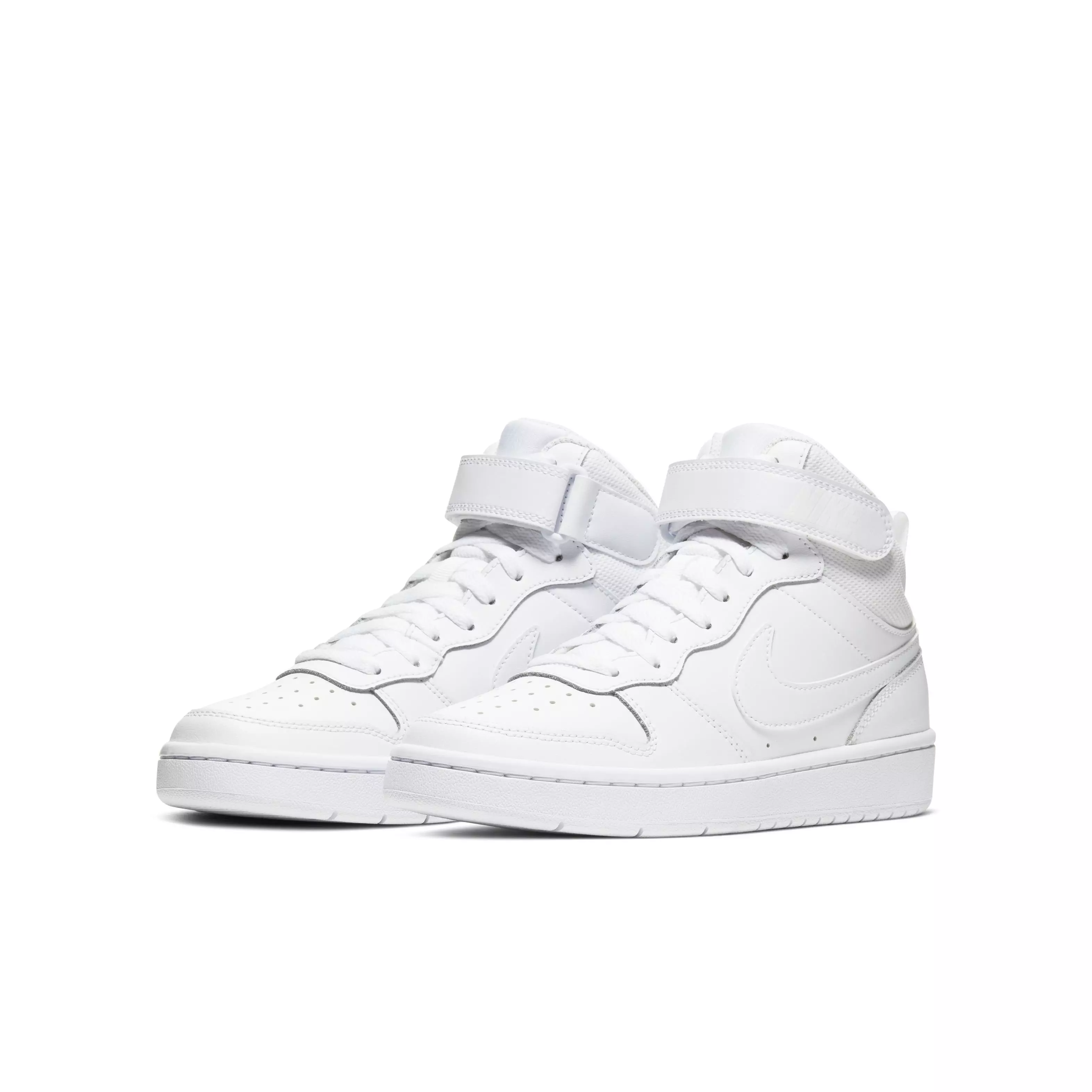 Nike Court Borough Mid 2 "White" Grade School Boys' Shoe - WHITE