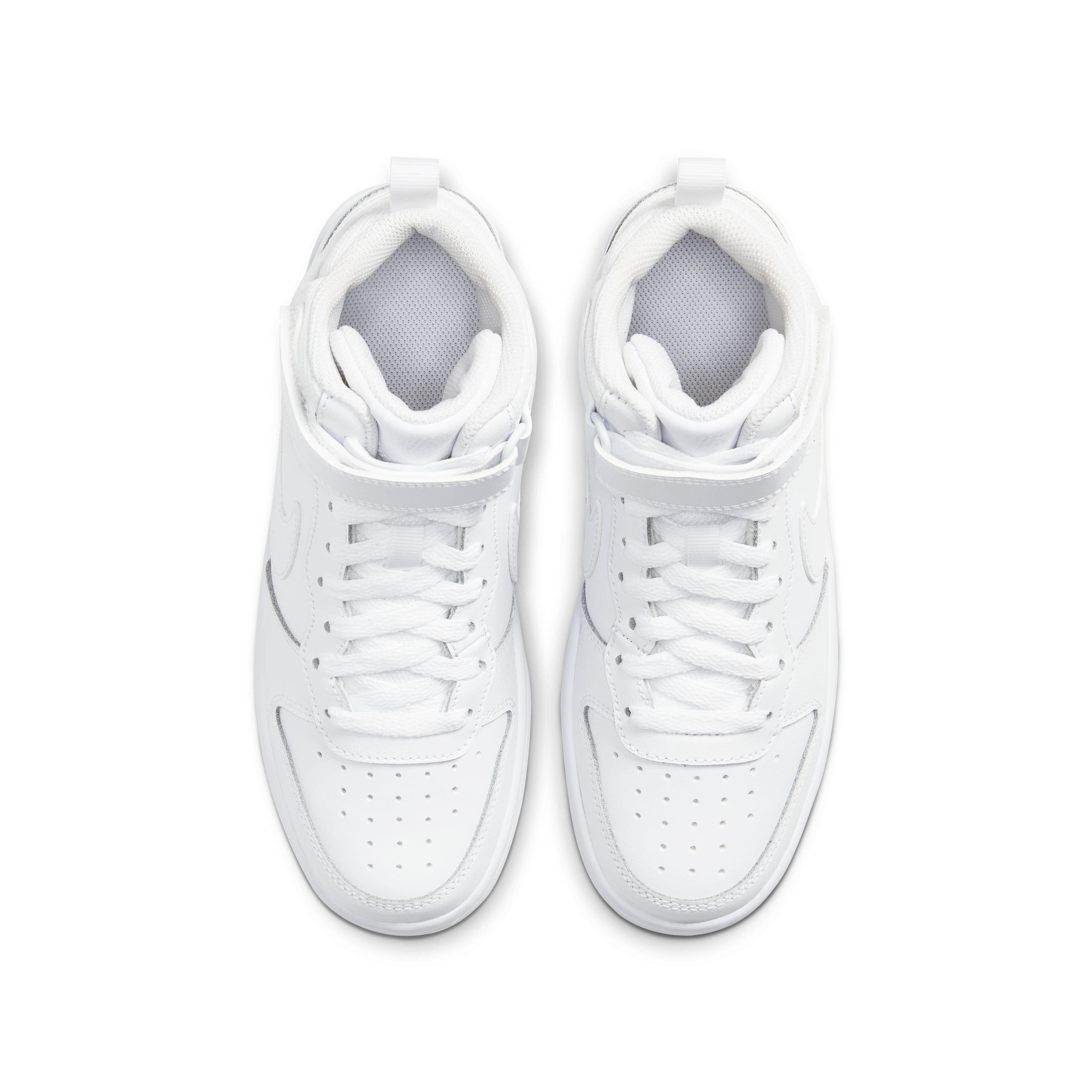Nike Court Borough Mid 2 Grade School Boys' "White" Shoe