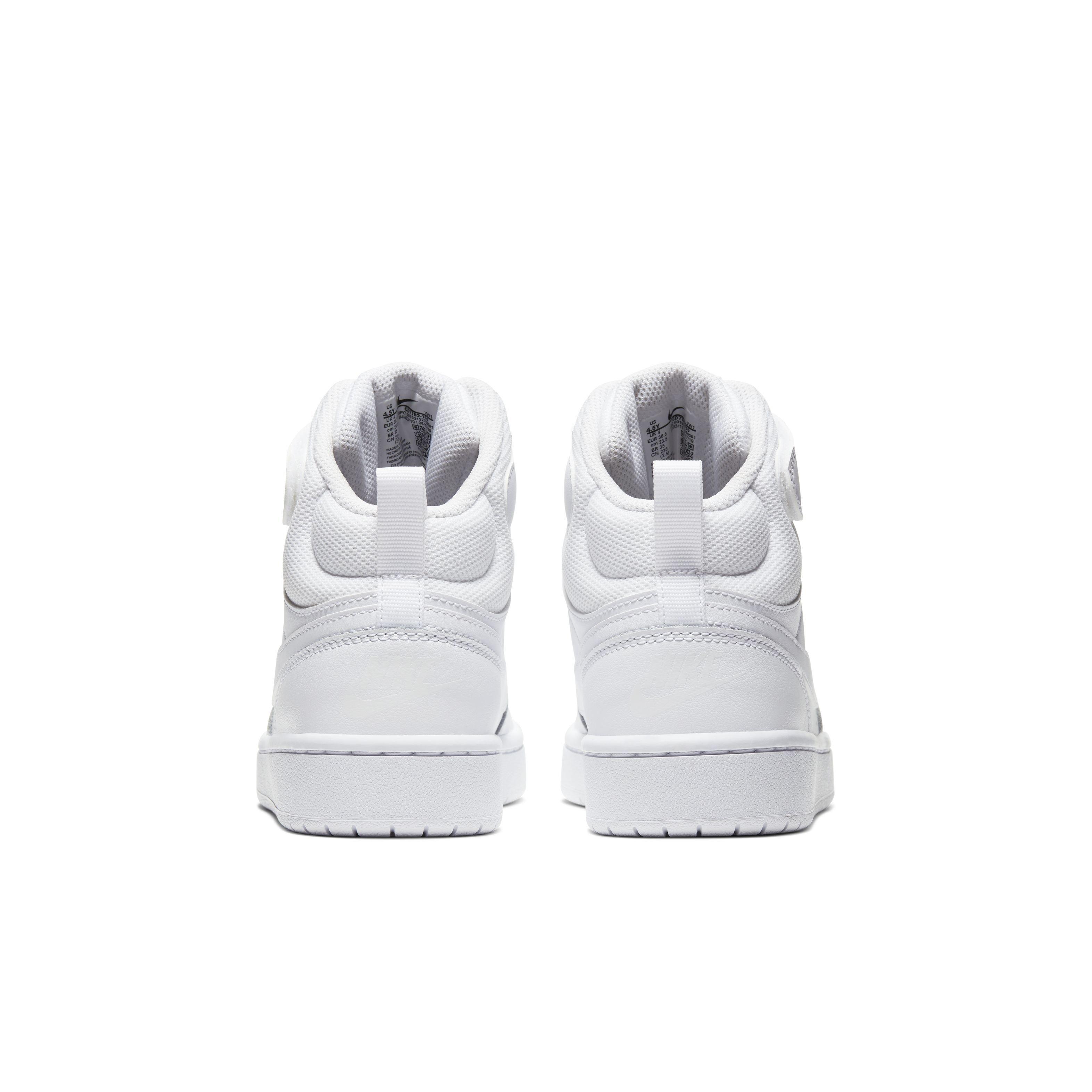 Nike Court Borough Mid 2 Grade School Boys' "White" Shoe