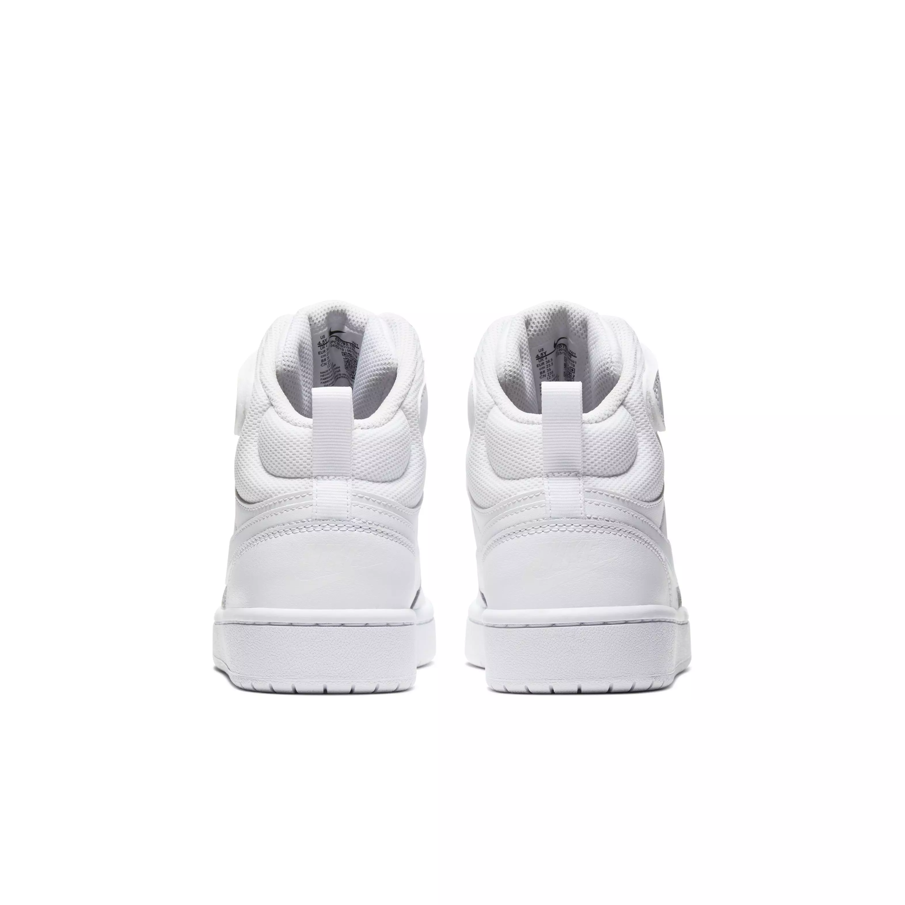 Nike Court Borough Mid 2 "White" Grade School Boys' Shoe - WHITE