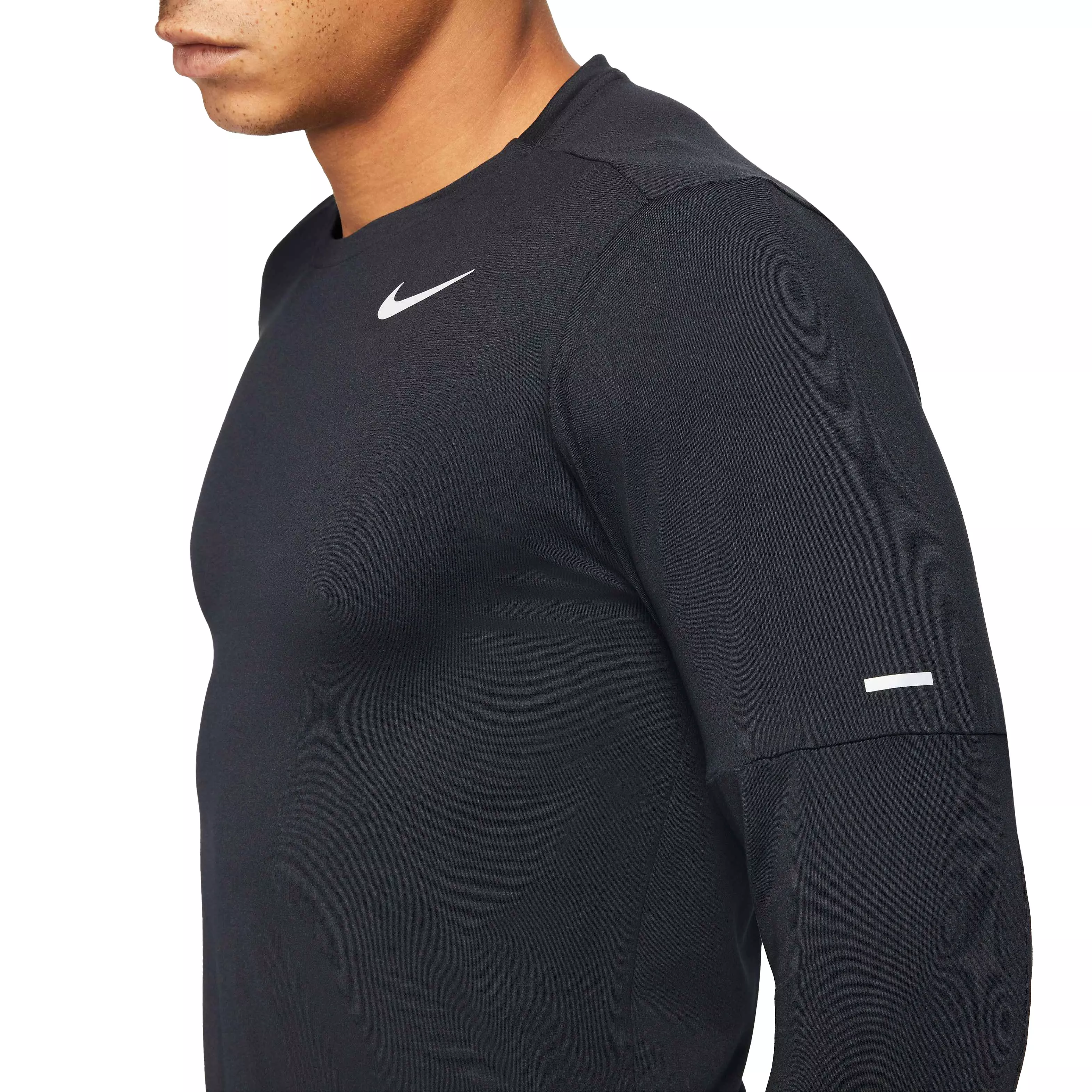 Nike Men's Dri-FIT Element Running Crew-Black - BLACK