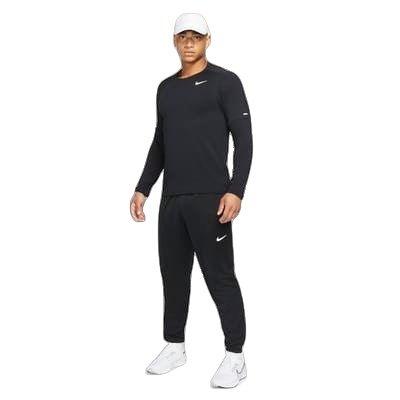 Nike Men's Dri-FIT Element Running Crew-Black - BLACK Thumbnail View 4