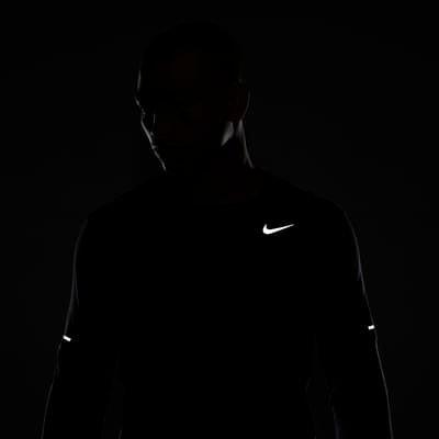 Nike Men's Dri-FIT Element Running Crew-Black - BLACK Thumbnail View 5