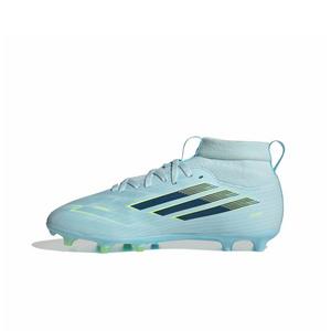 adidas F50 Sparkfusion League MC FG "Blue/Dusky Petrol/Hi-Res Yellow" Preschool Kids' Soccer Cleat