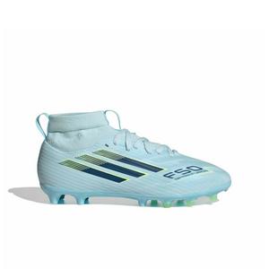 adidas F50 Sparkfusion League MC FG "Blue/Dusky Petrol/Hi-Res Yellow" Preschool Kids' Soccer Cleat