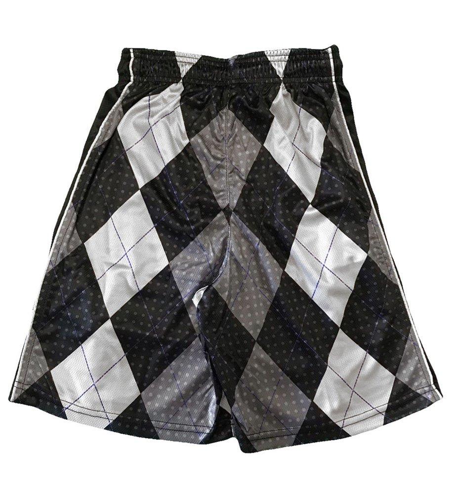 Flow Society Argyle Big Boys' Black/Silver Attack Shorts