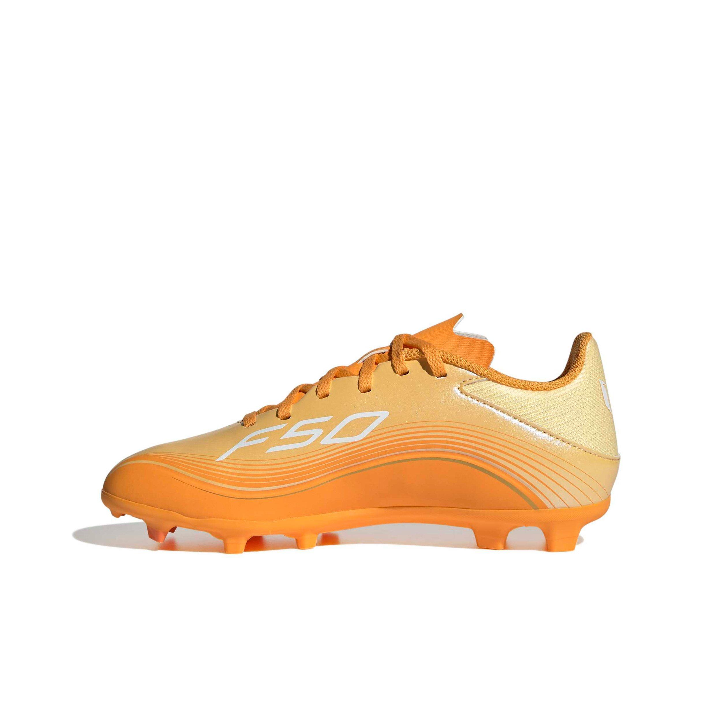 adidas F50 Messi League FG Preschool Kids' "Ice Tangerine/Gold Metallic/Pure Tangerine" Soccer Cleat