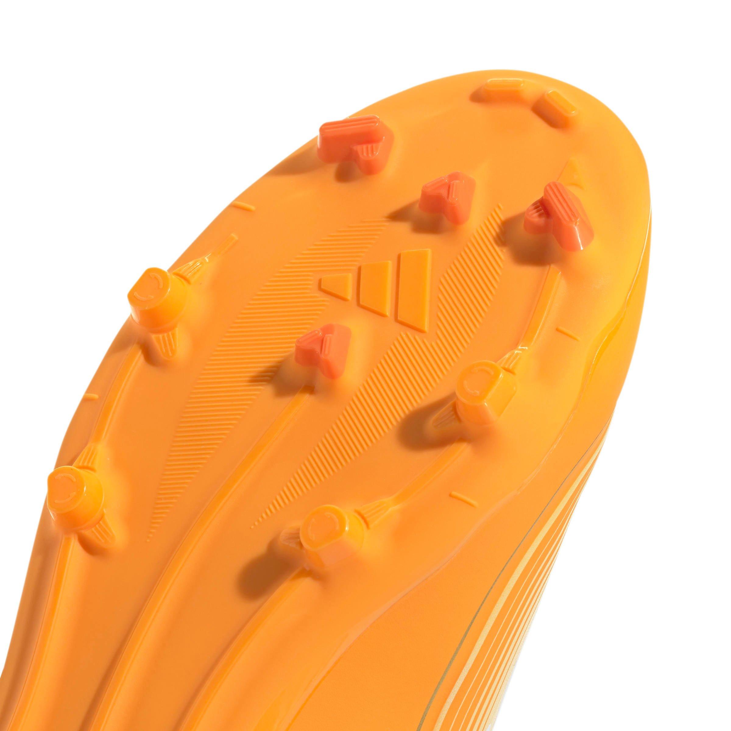 adidas F50 Messi League FG "Ice Tangerine/Gold Metallic/Pure Tangerine" Preschool Kids' Soccer Cleat - TANGERINE/GOLD/TANGERINE Thumbnail View 7