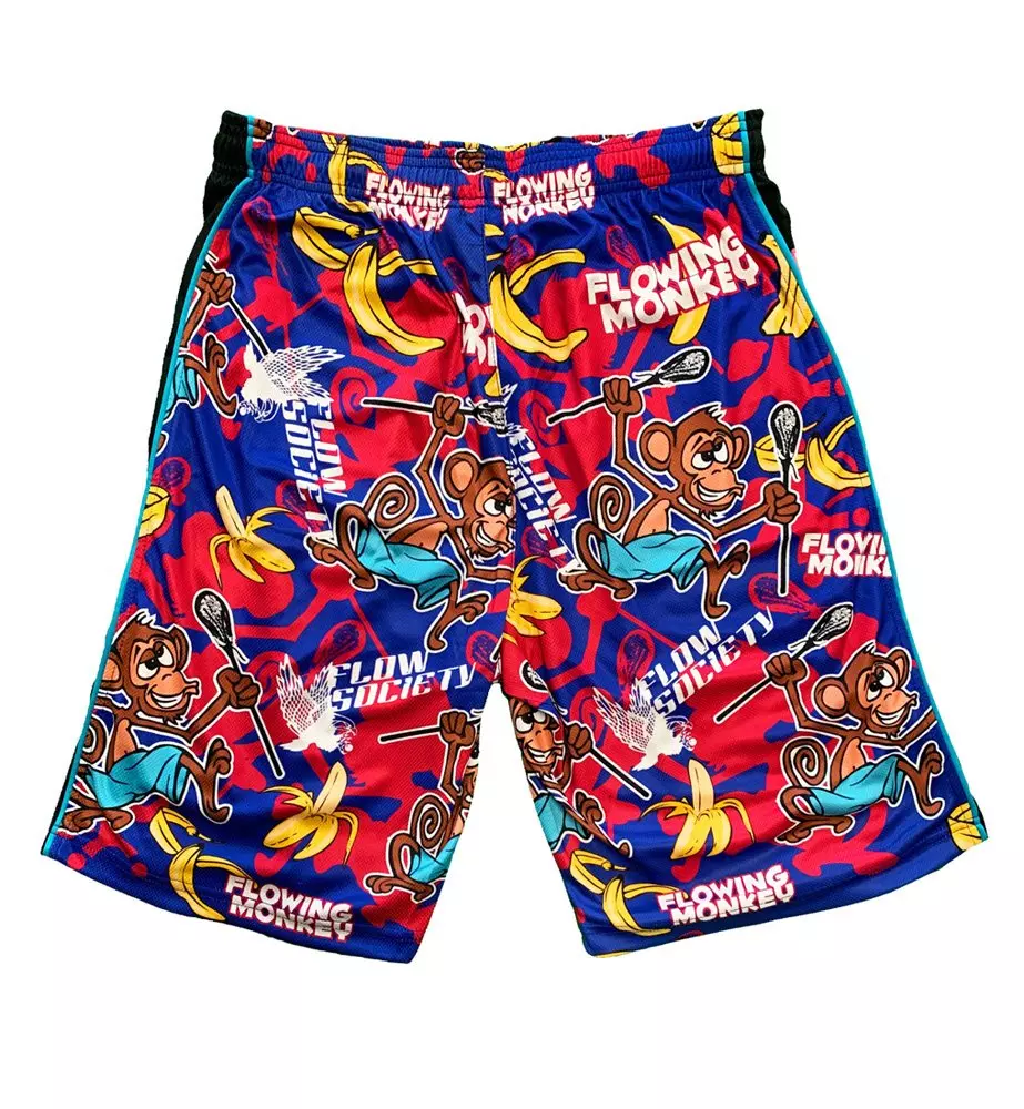 Flow Society Big Boys' Flowing Monkey Attack Shorts -Blue/Red - BLUE/RED
