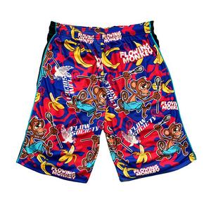 Flow Society Big Boys' Flowing Monkey Attack Shorts -Blue/Red