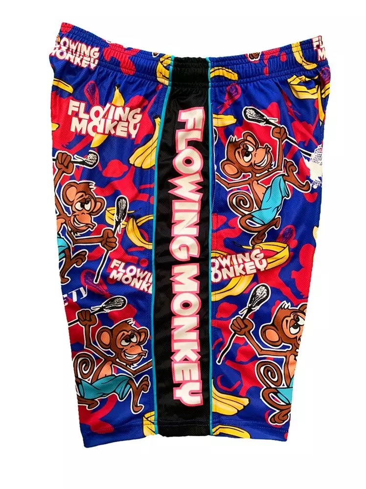 Flow Society Big Boys' Flowing Monkey Attack Shorts -Blue/Red - BLUE/RED