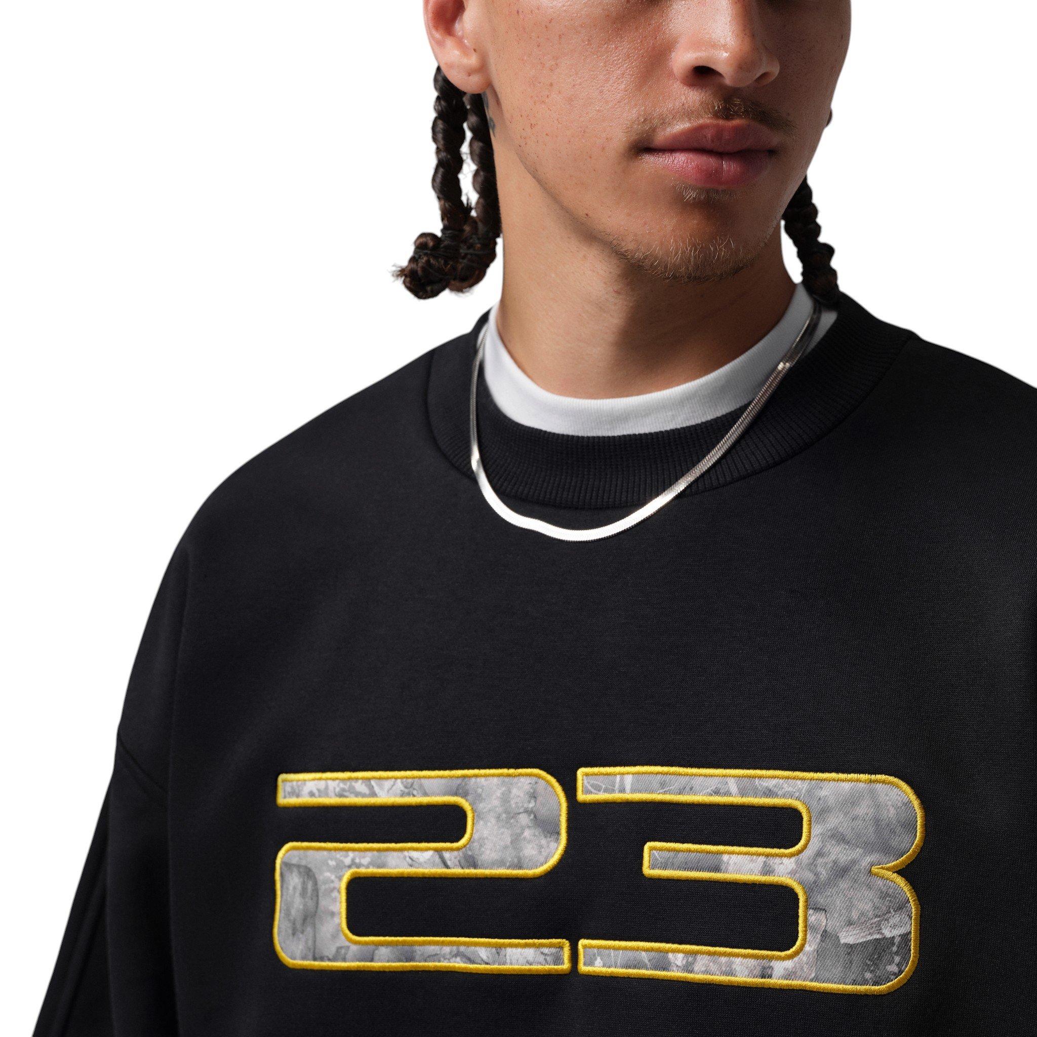 Jordan Men's Brooklyn Realtree Crew-Neck Sweatshirt - Black/Bright Citron - BLACK