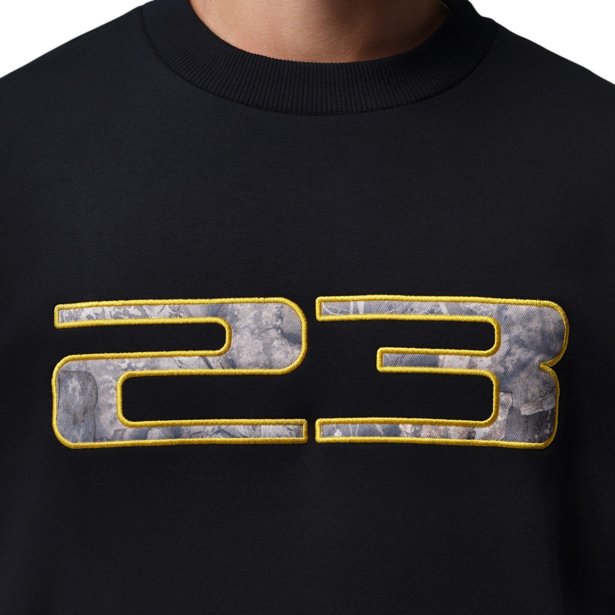 Jordan Men's Brooklyn Realtree Crew-Neck Sweatshirt - Black/Bright Citron - BLACK