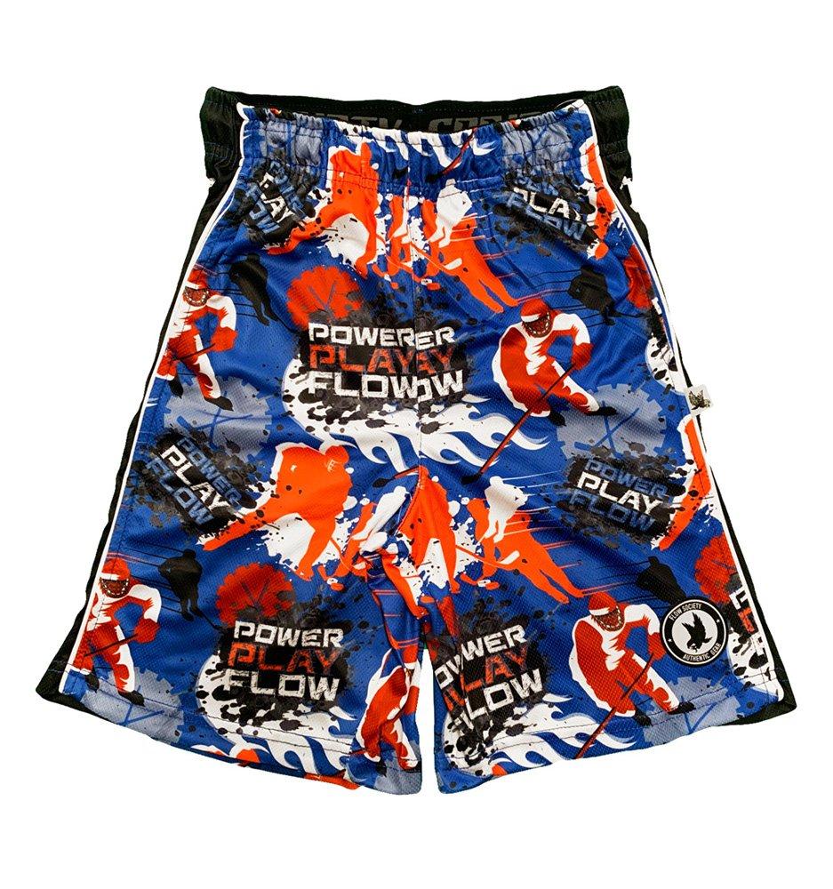 Flow Society Big Boys' Power Play Hockey Attack Shorts - Blue - BLUE Thumbnail View 1