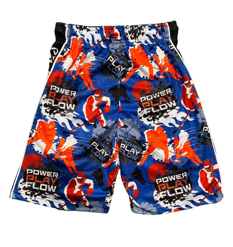 Flow Society Big Boys' Power Play Hockey Attack Shorts - Blue - BLUE Thumbnail View 2