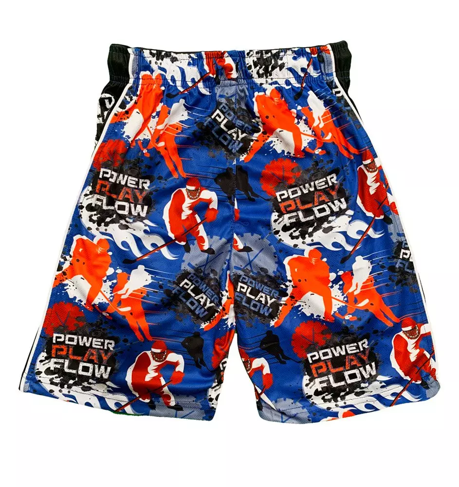 Flow Society Big Boys' Power Play Hockey Attack Shorts - Blue - BLUE