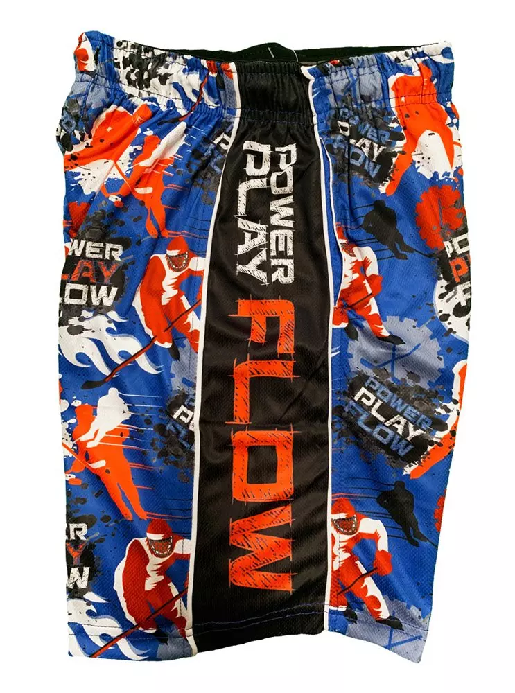 Flow Society Big Boys' Power Play Hockey Attack Shorts - Blue - BLUE