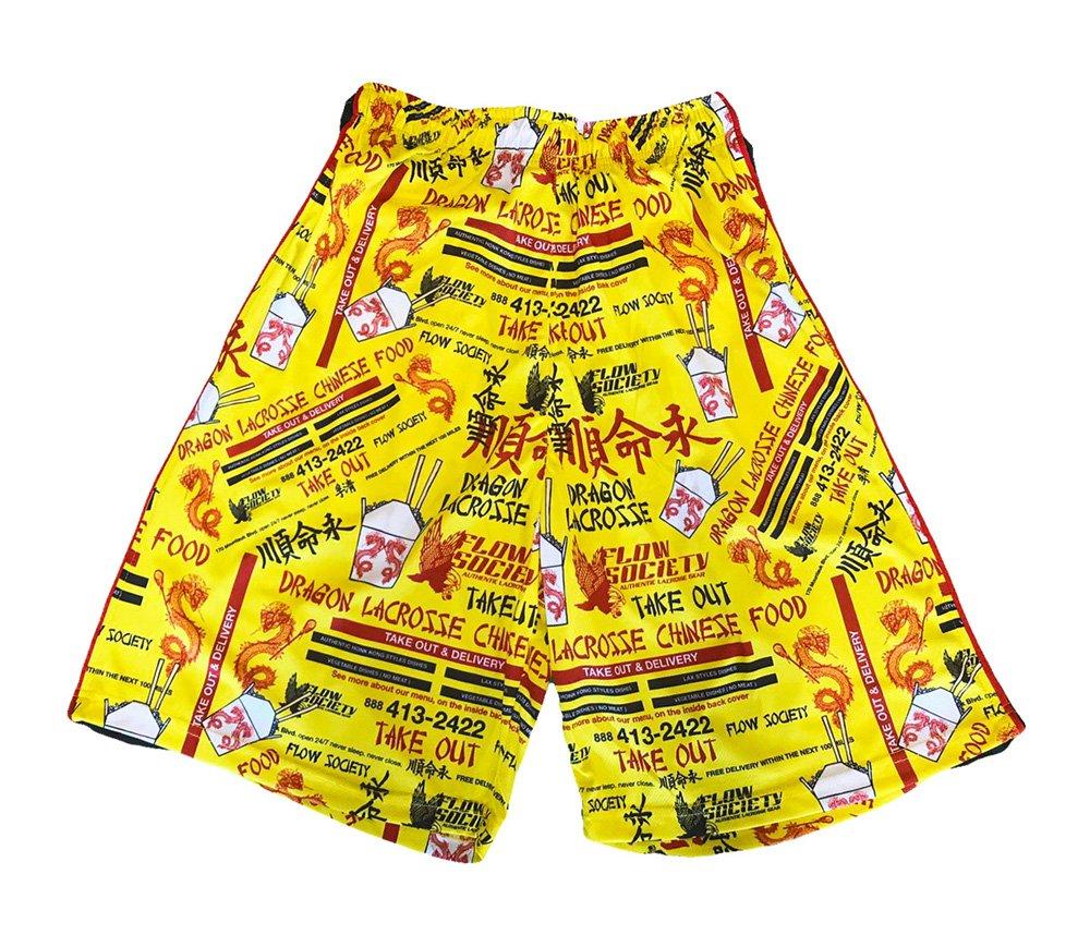 Flow Society Chinese Take Out Big Boys' Yellow Attack Shorts