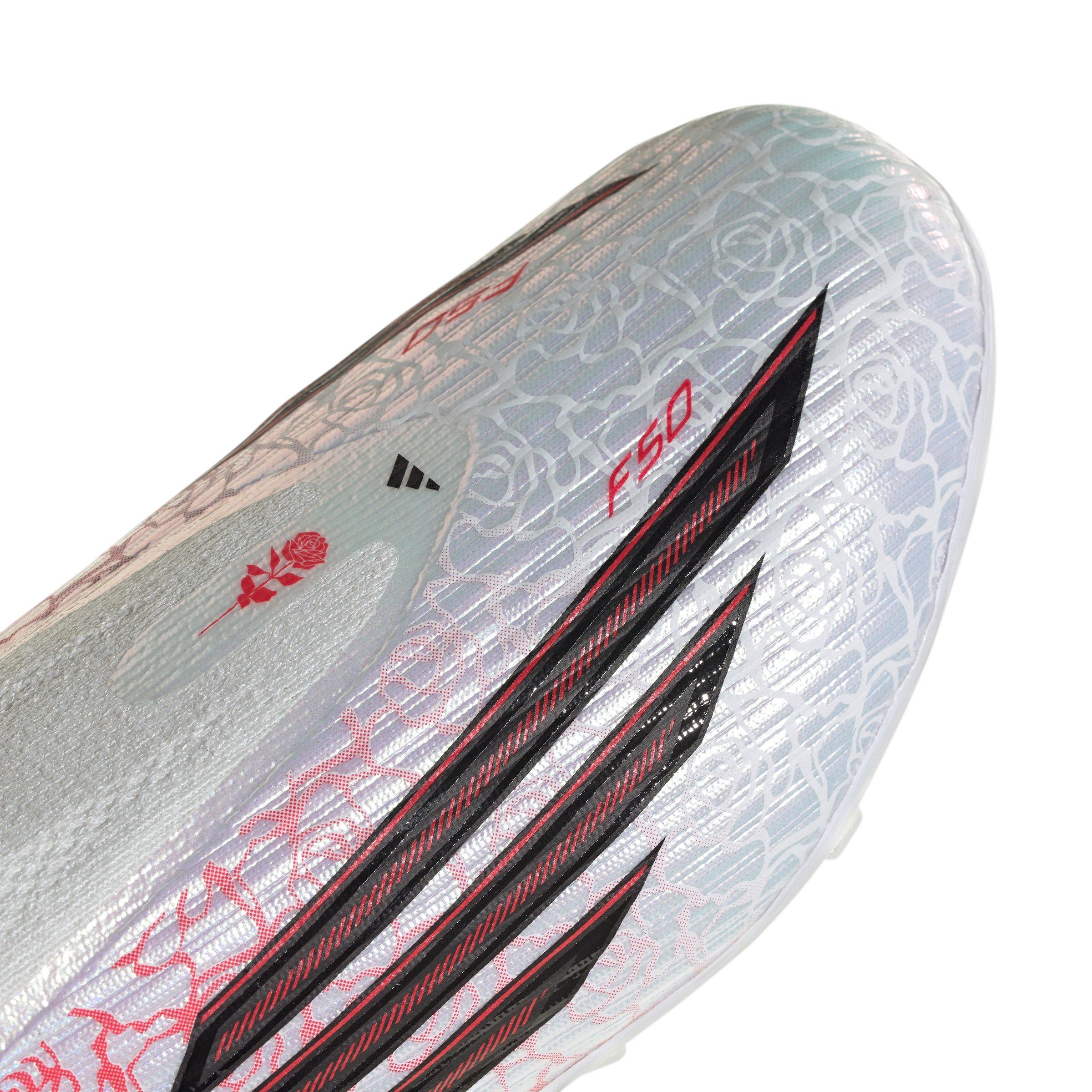 adidas F50 League Laceless FG Preschool Kids' "Ftwr White/Core Black/Lucid Red" Soccer Cleat