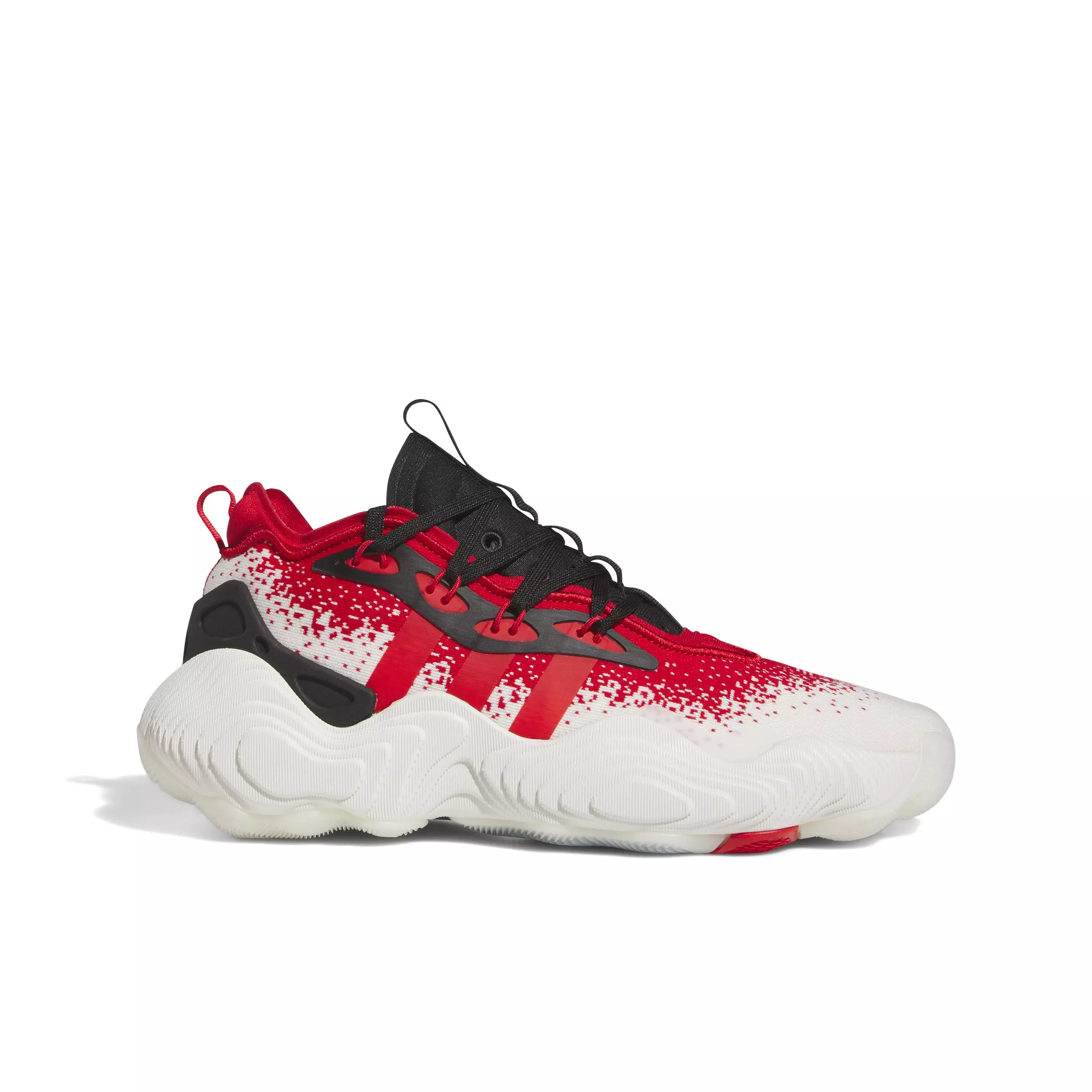 adidas Trae Young 3 Low Trainer "Off White/Vivid Red/Core Black" Men's Basketball Shoe - OFF WHITE/RED/BLACK