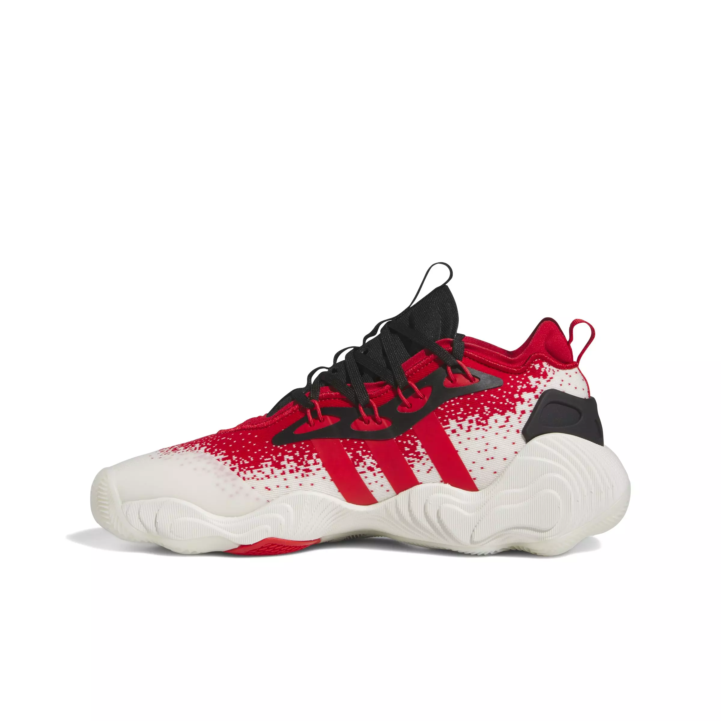 adidas Trae Young 3 Low Trainer "Off White/Vivid Red/Core Black" Men's Basketball Shoe - OFF WHITE/RED/BLACK