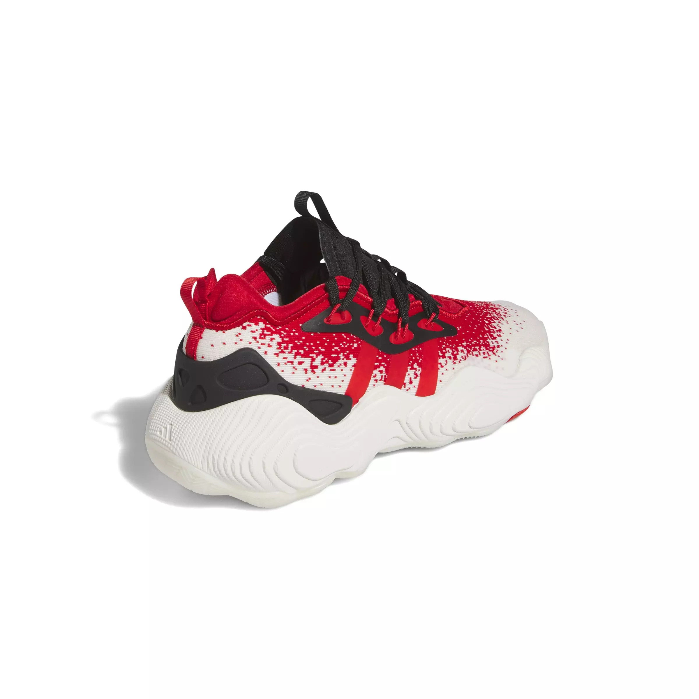 adidas Trae Young 3 Low Trainer "Off White/Vivid Red/Core Black" Men's Basketball Shoe - OFF WHITE/RED/BLACK