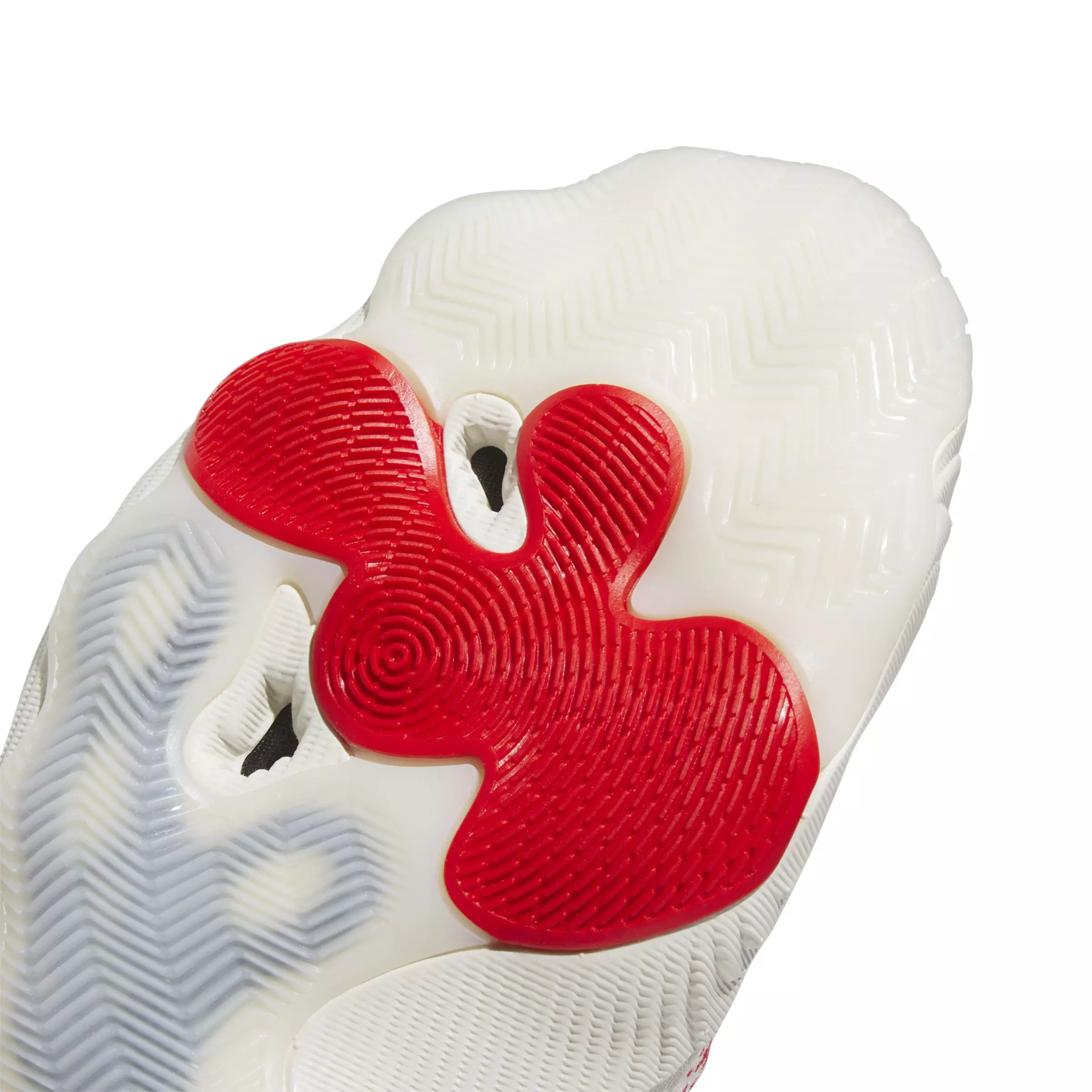 adidas Trae Young 3 Low Trainer "Off White/Vivid Red/Core Black" Men's Basketball Shoe - OFF WHITE/RED/BLACK