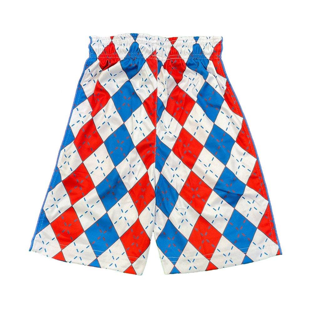 Flow Society Red, White, Blue Argyle Big Boys' Attack Shorts