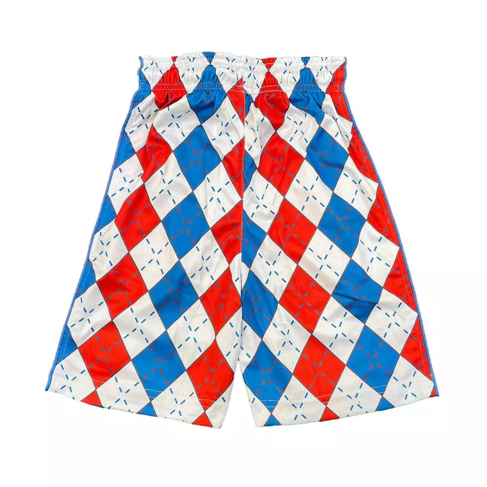 Flow Society Big Boys' Red, White, Blue Argyle Attack Shorts - RED/WHITE/BLUE