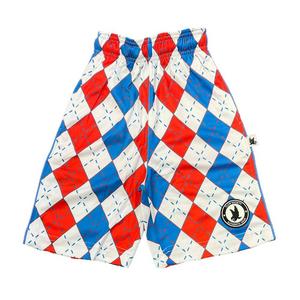Flow Society Big Boys' Red, White, Blue Argyle Attack Shorts