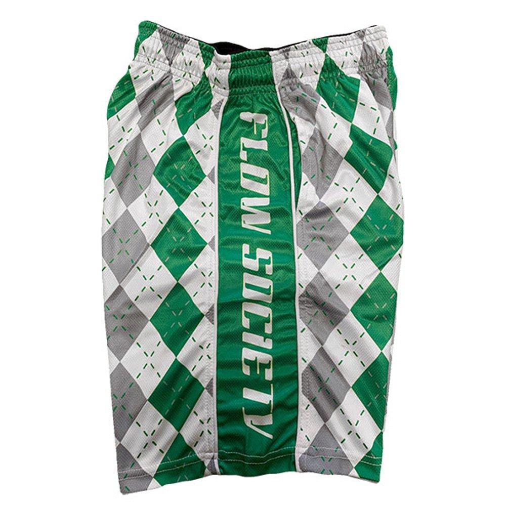 Flow Society Grey/Green Argyle Big Boys' Attack Shorts