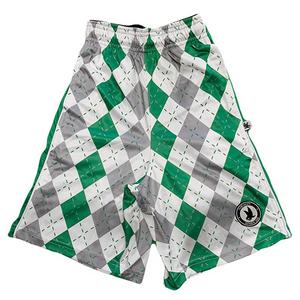Flow Society Big Boys' Grey/Green Argyle Attack Shorts