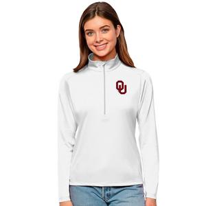 Antigua Women's Oklahoma Sooners Tribute Quarter-Zip Pullover Jacket