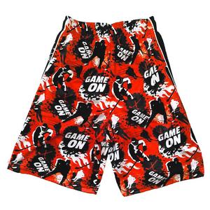 Flow Society Big Boys' Red Game On Flow Attack Shorts