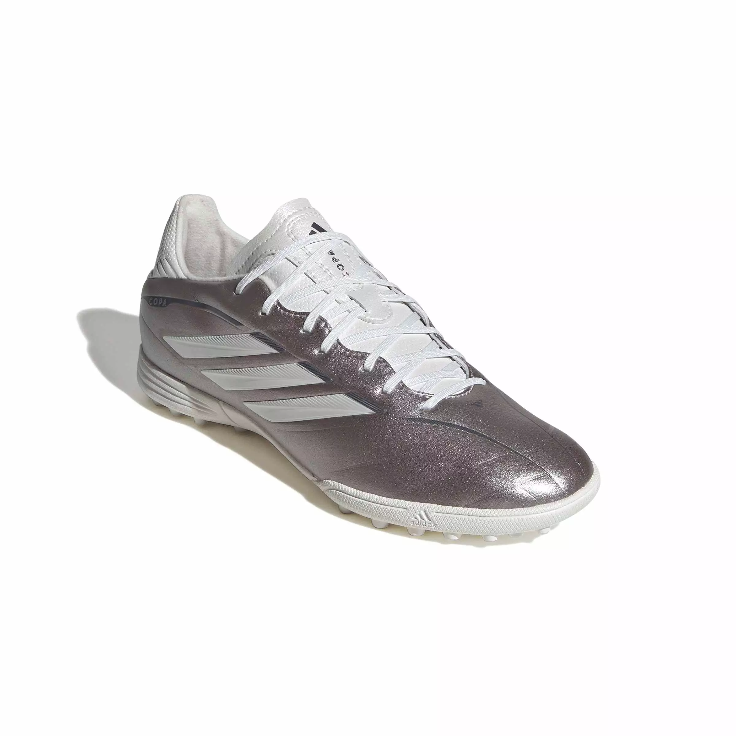 adidas Copa Pure IV League Turf "Taupe Metallic/Zero/Night Metallic" Preschool Kids' Soccer Shoe - TAUPE/ZERO/NIGHT