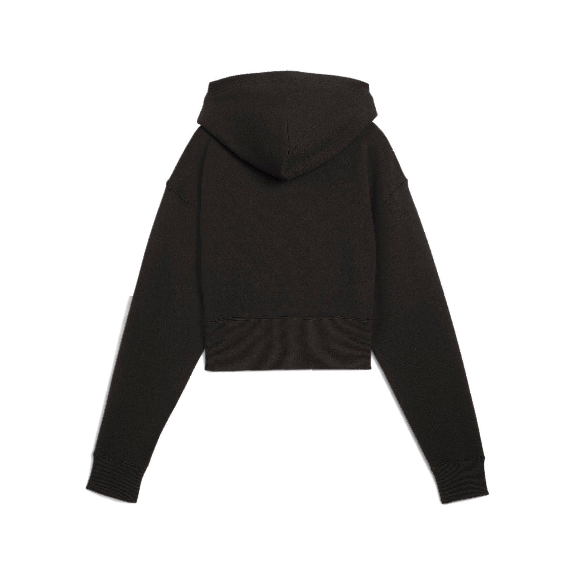 PUMA Classics Artisanal Cropped Women's Black Hoodie