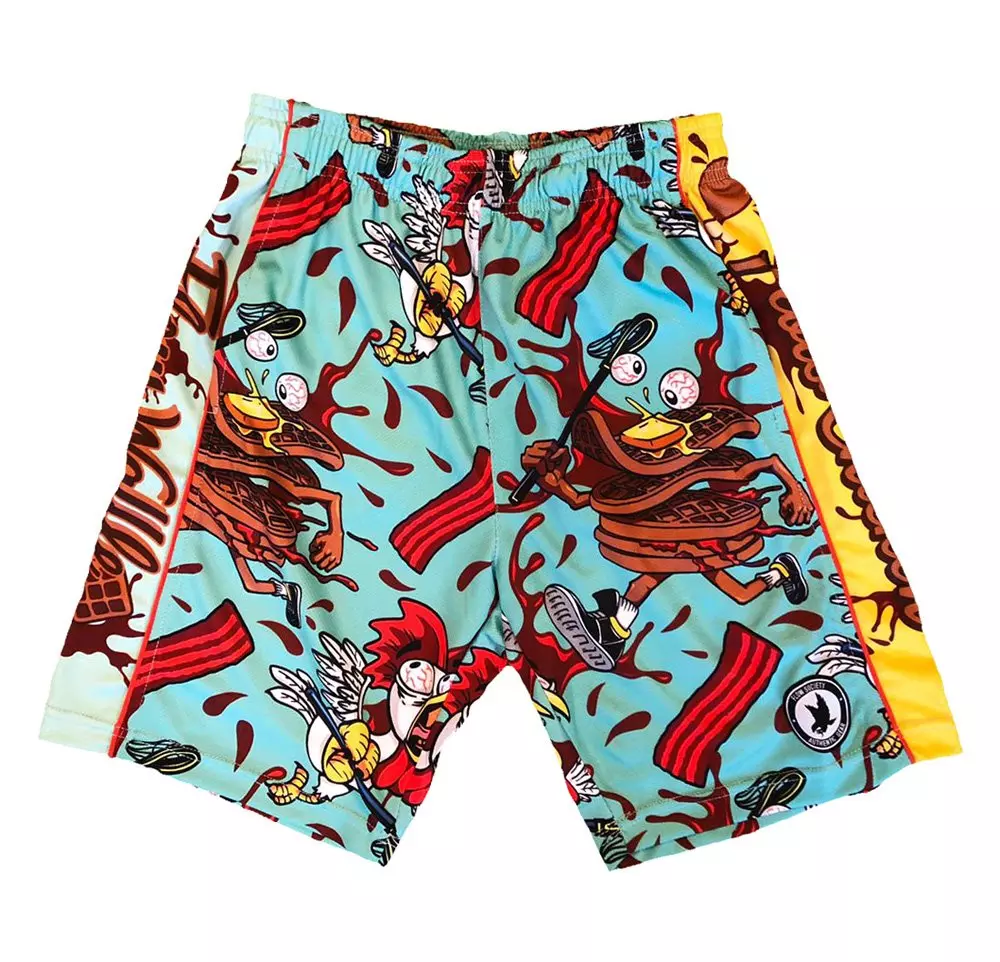 Flow Society Big Boys' Chicken-Waffles Attack Shorts - Blue - BLUE