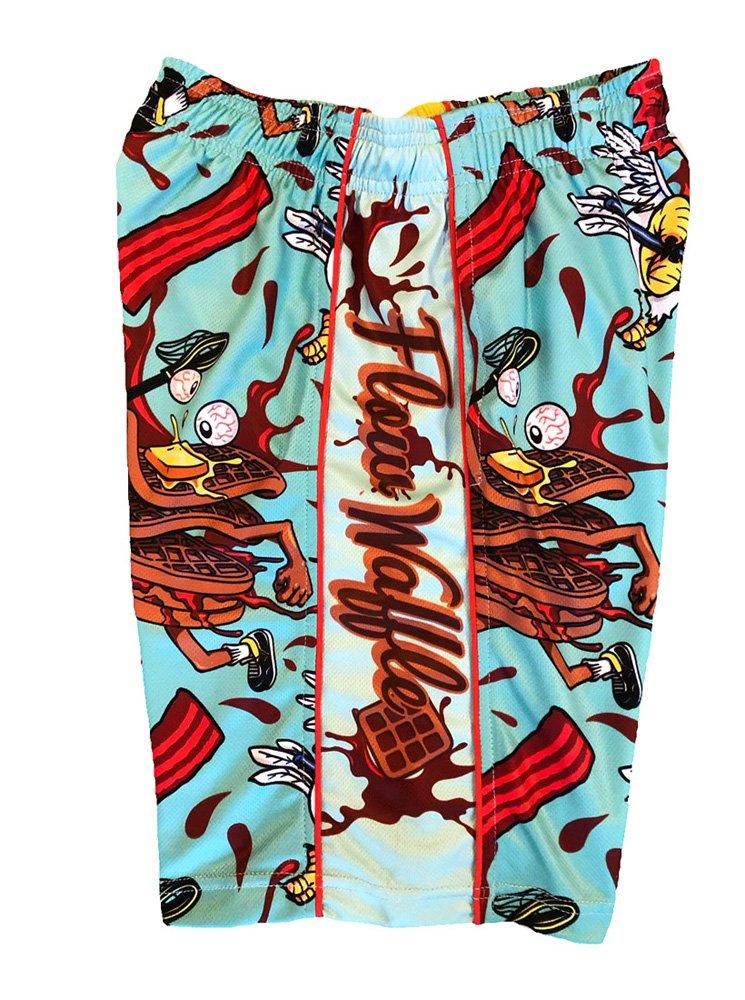 Flow Society Chicken-Waffles Big Boys' Blue Attack Shorts