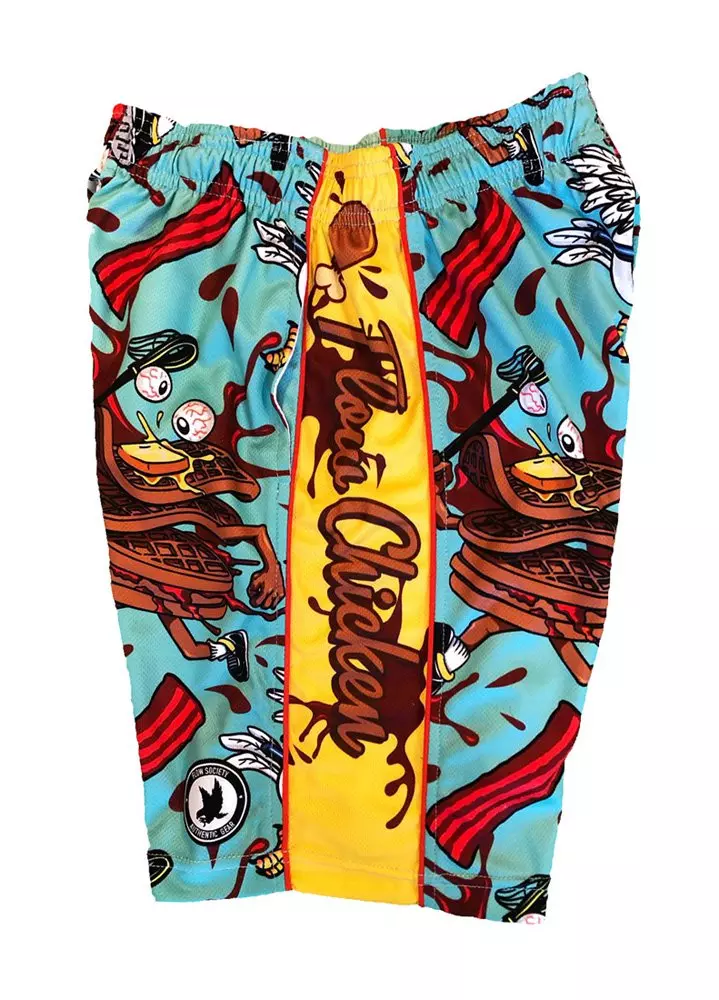 Flow Society Big Boys' Chicken-Waffles Attack Shorts - Blue - BLUE