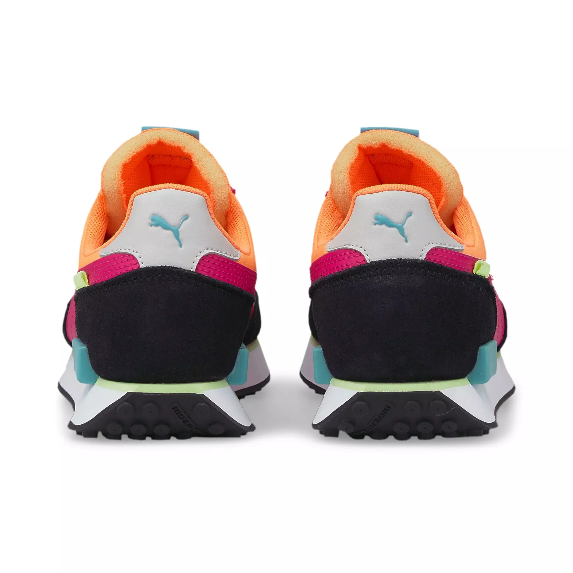 PUMA Future Rider "Black/Grey/Orange/ Multi Color" Women's Shoe - MULTI-COLOR
