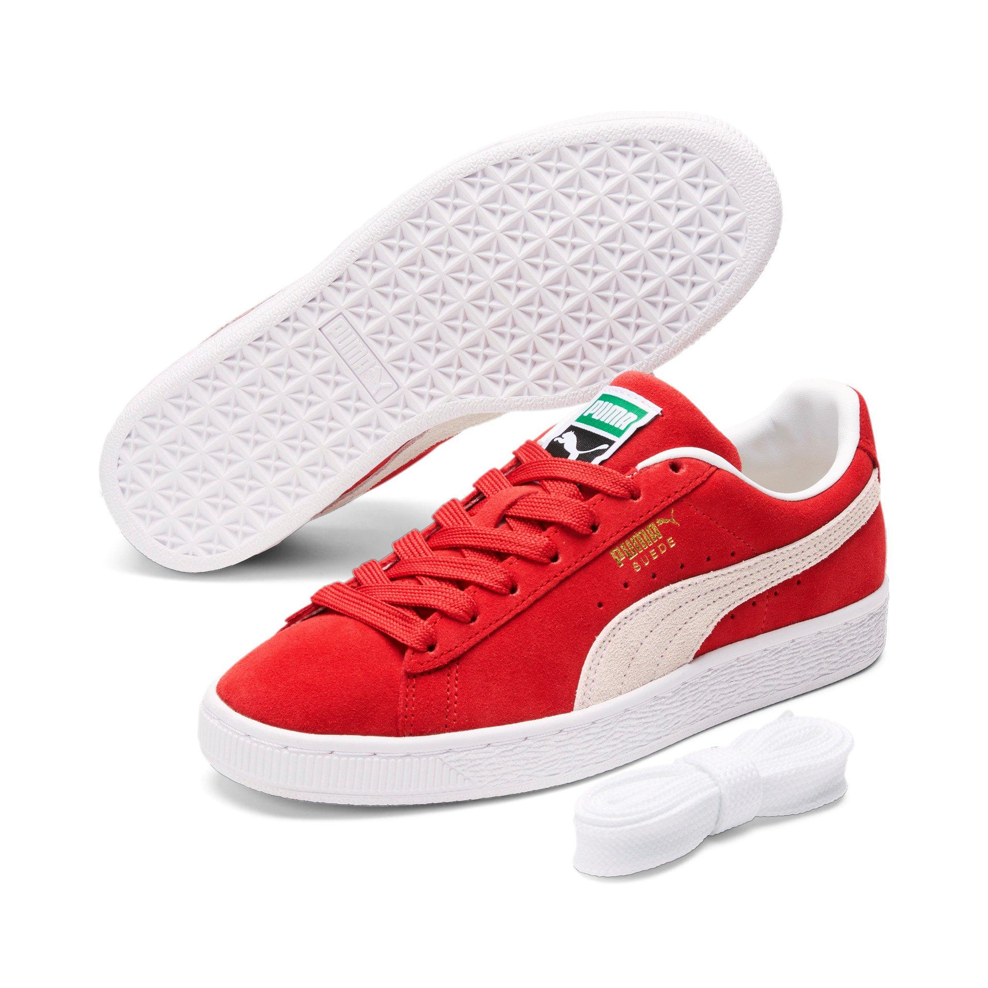 PUMA Suede Classic XXI "High Risk Red/Puma White" Women's Shoe - RED/WHITE Thumbnail View 3