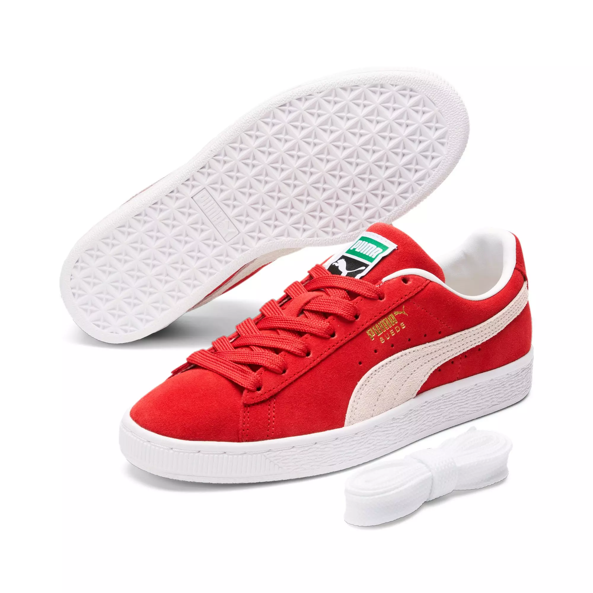 PUMA Suede Classic XXI "High Risk Red/Puma White" Women's Shoe - RED/WHITE