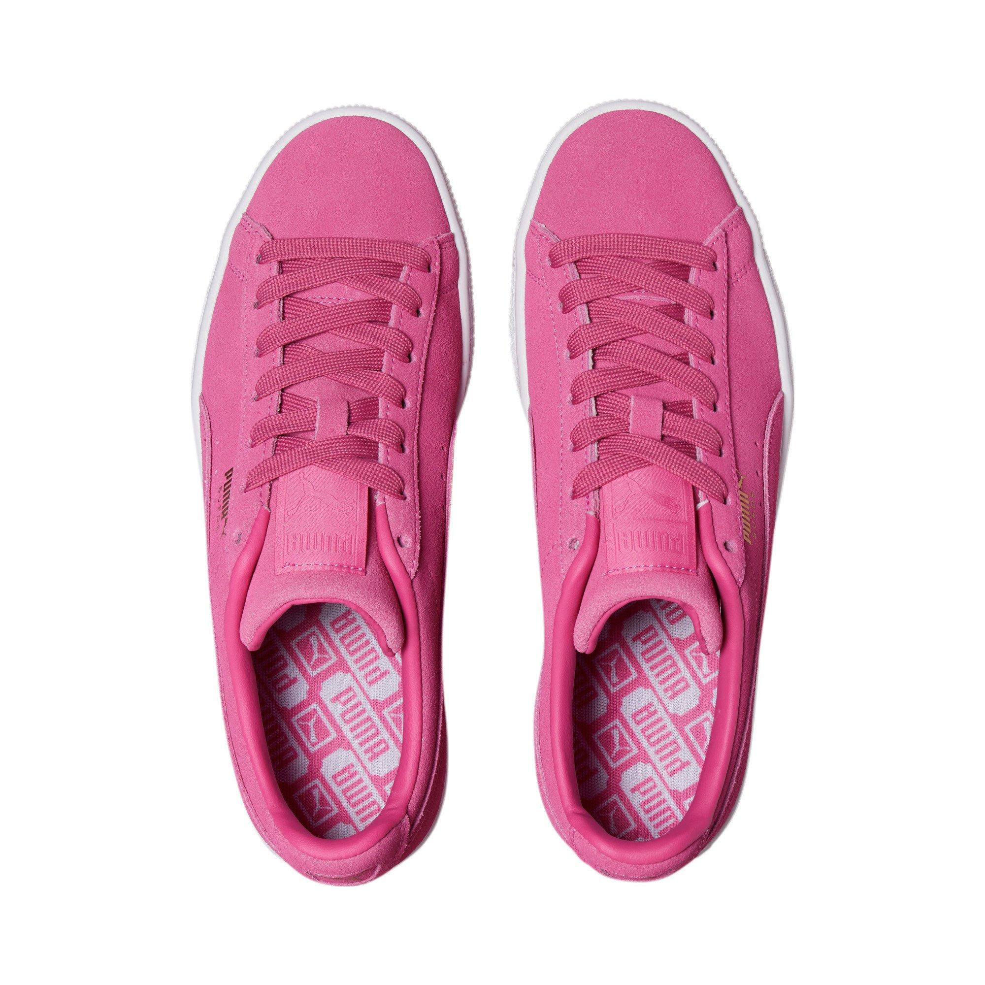 PUMA Suede Classic XXI "Shocking Pink/Puma White" Women's Shoe - PINK/WHITE Thumbnail View 4