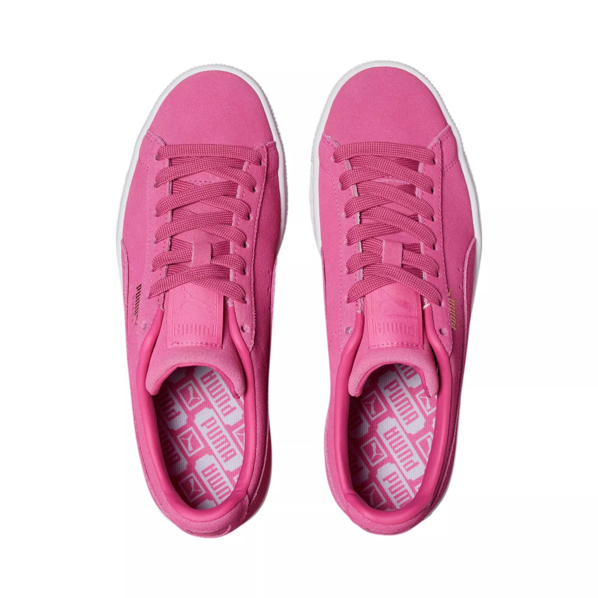 PUMA Suede Classic XXI "Shocking Pink/Puma White" Women's Shoe - PINK/WHITE