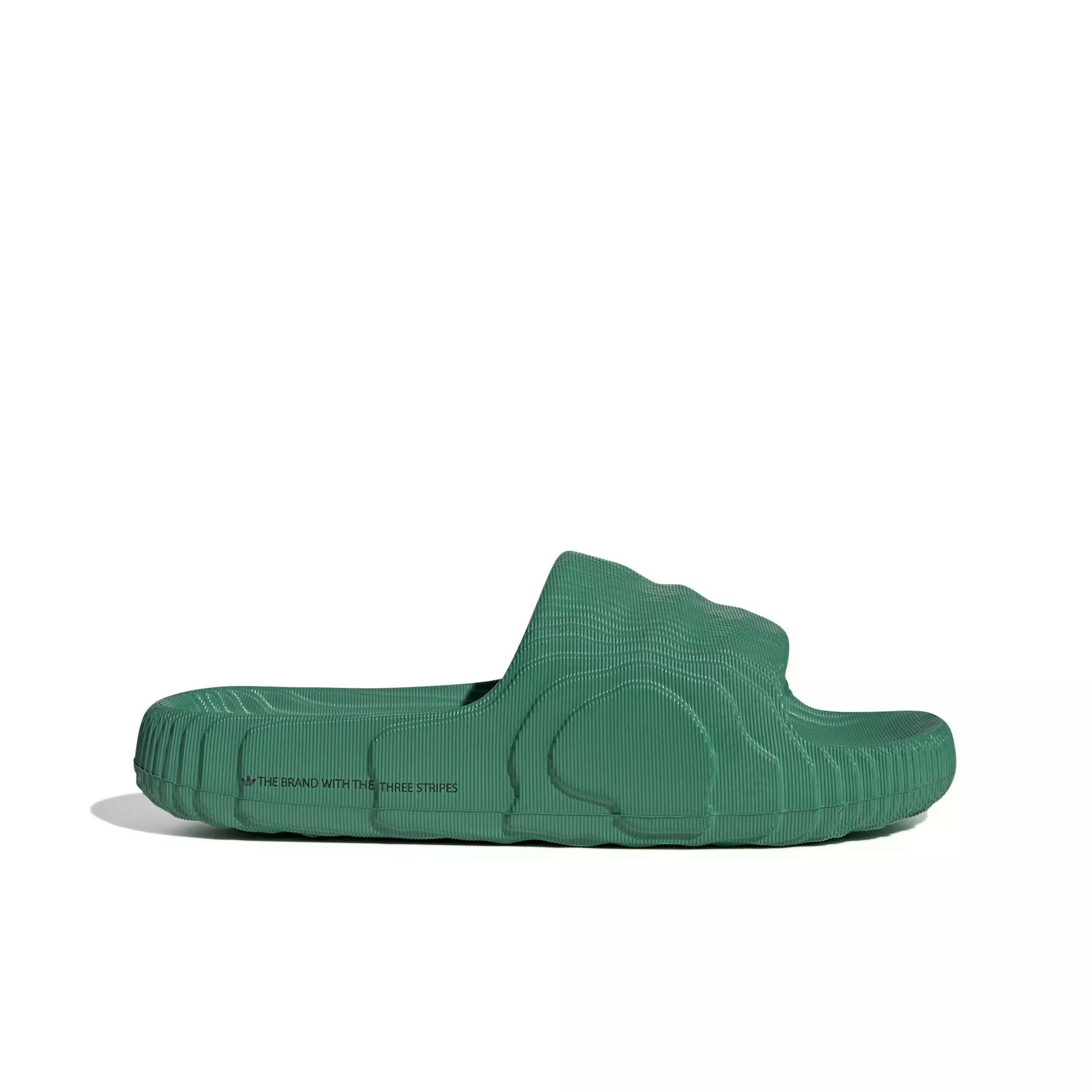 adidas Originals Adilette 22 "Bold Green/Bold Green/Core Black" Men's Slide - GREEN/GREEN/BLACK